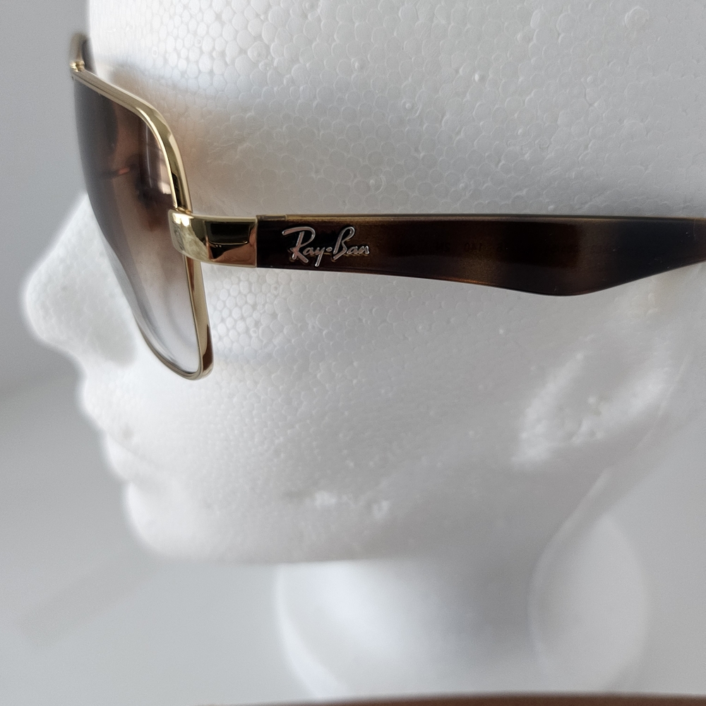 NEW Ray-Ban Gold frame Brown lens sunglasses with original case - Picture 3 of 9